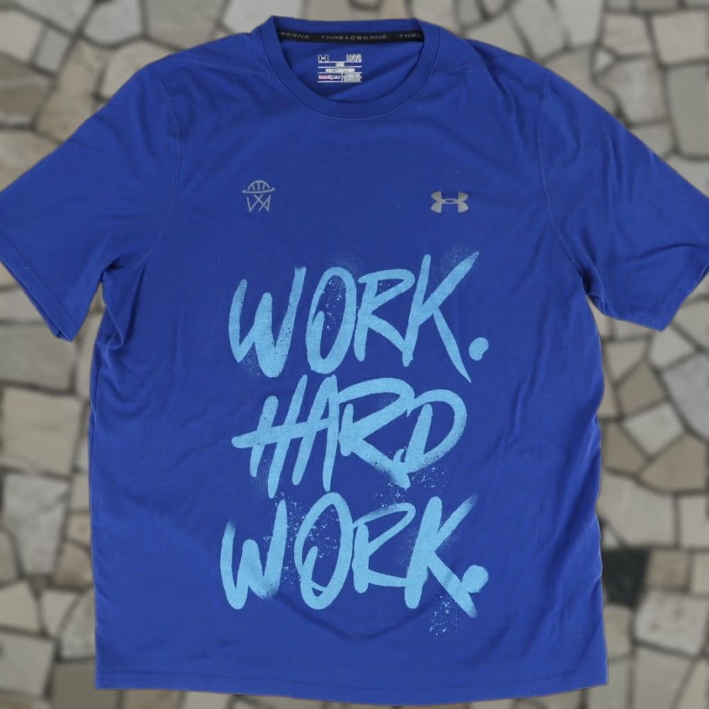 Under Armour Under Armour Shirt Blue Men's L Under Armour Work. Hard Threadborne Loose Solid T-Shirt Size US L / EU 52-54 / 3 - 1 Thumbnail