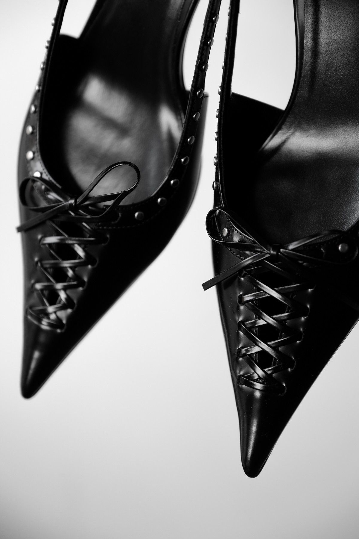 Versace VERSACE Dua Lipa - Black Leather Corset Kitten Heels Size US 9 / IT 39 - 7 Thumbnail