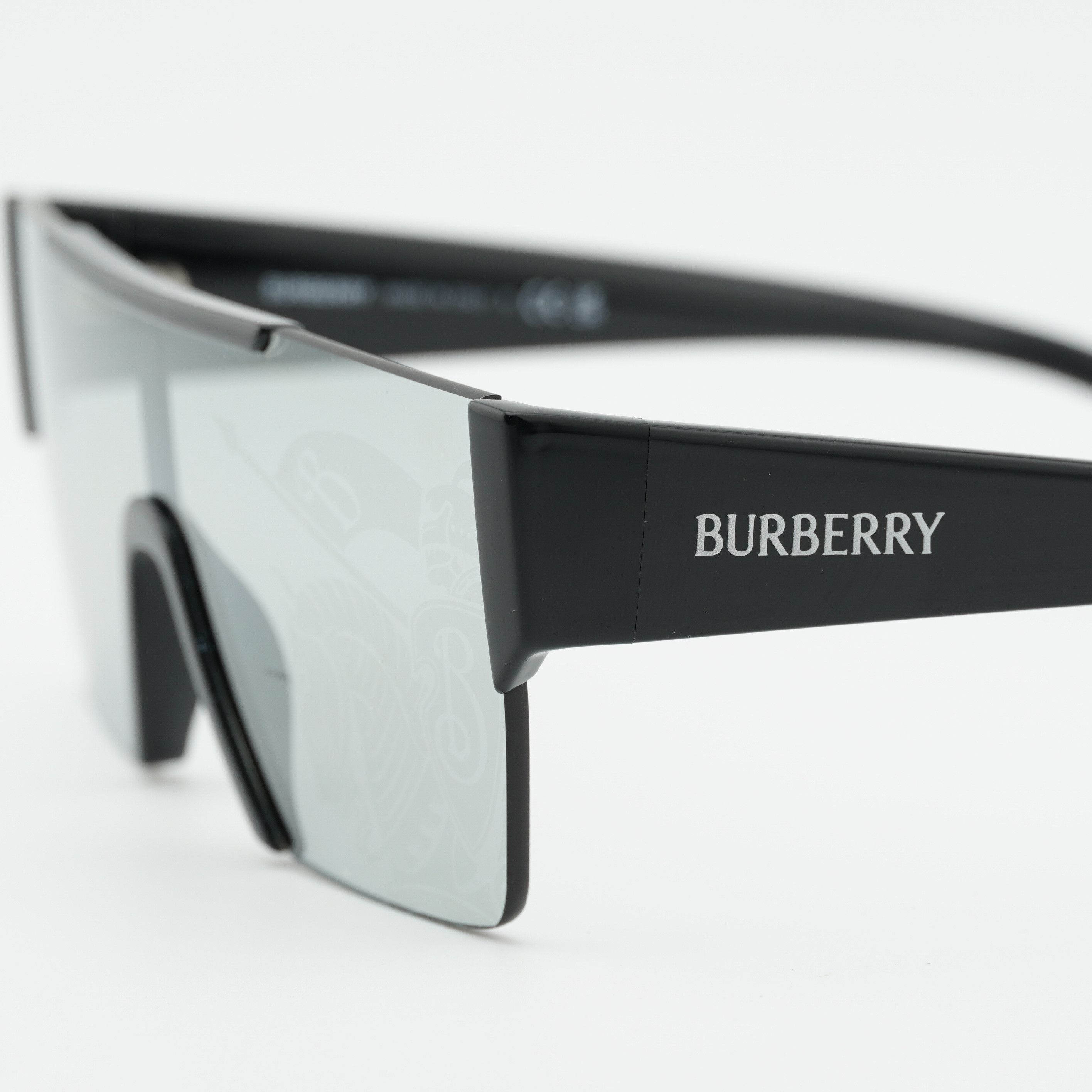 Burberry Burberry BE4291 3001/69 Sunglasses Black Shield Frame Size ONE SIZE - 2 Thumbnail