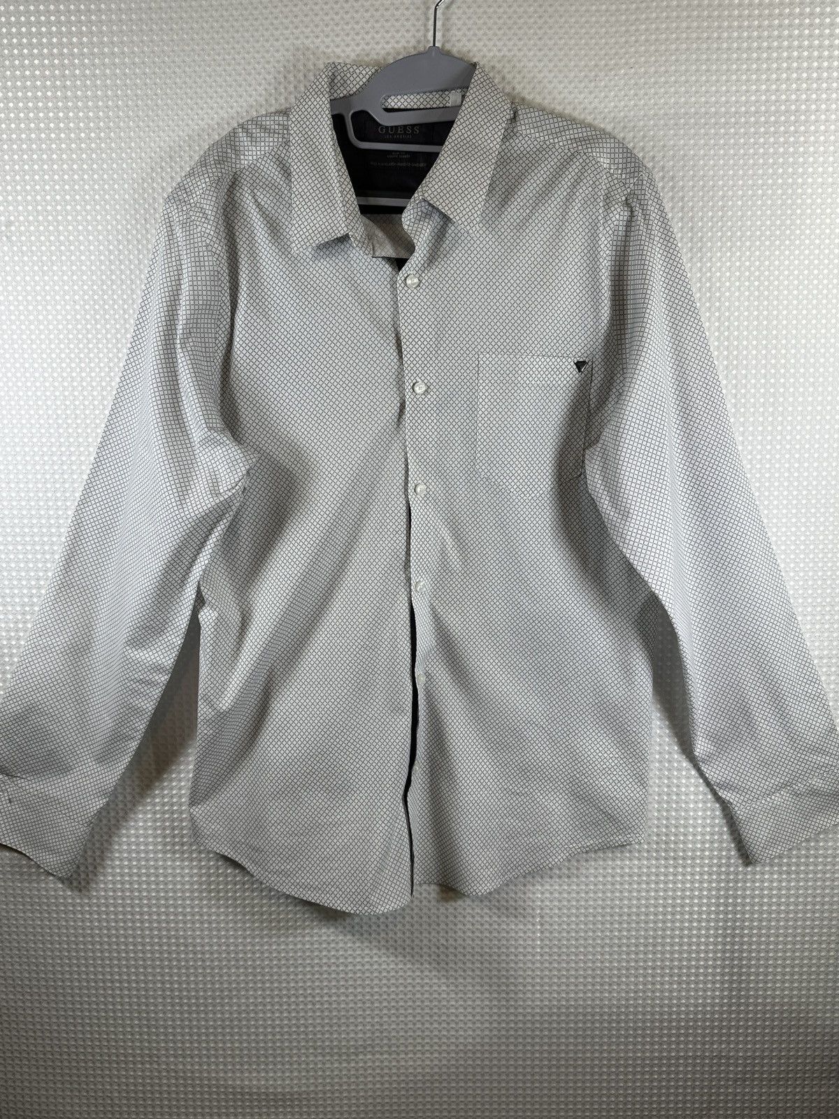 Guess Guess Los Angeles Slim Fit Geometric Print Shirt Size US XL / EU 56 / 4 - 1 Thumbnail