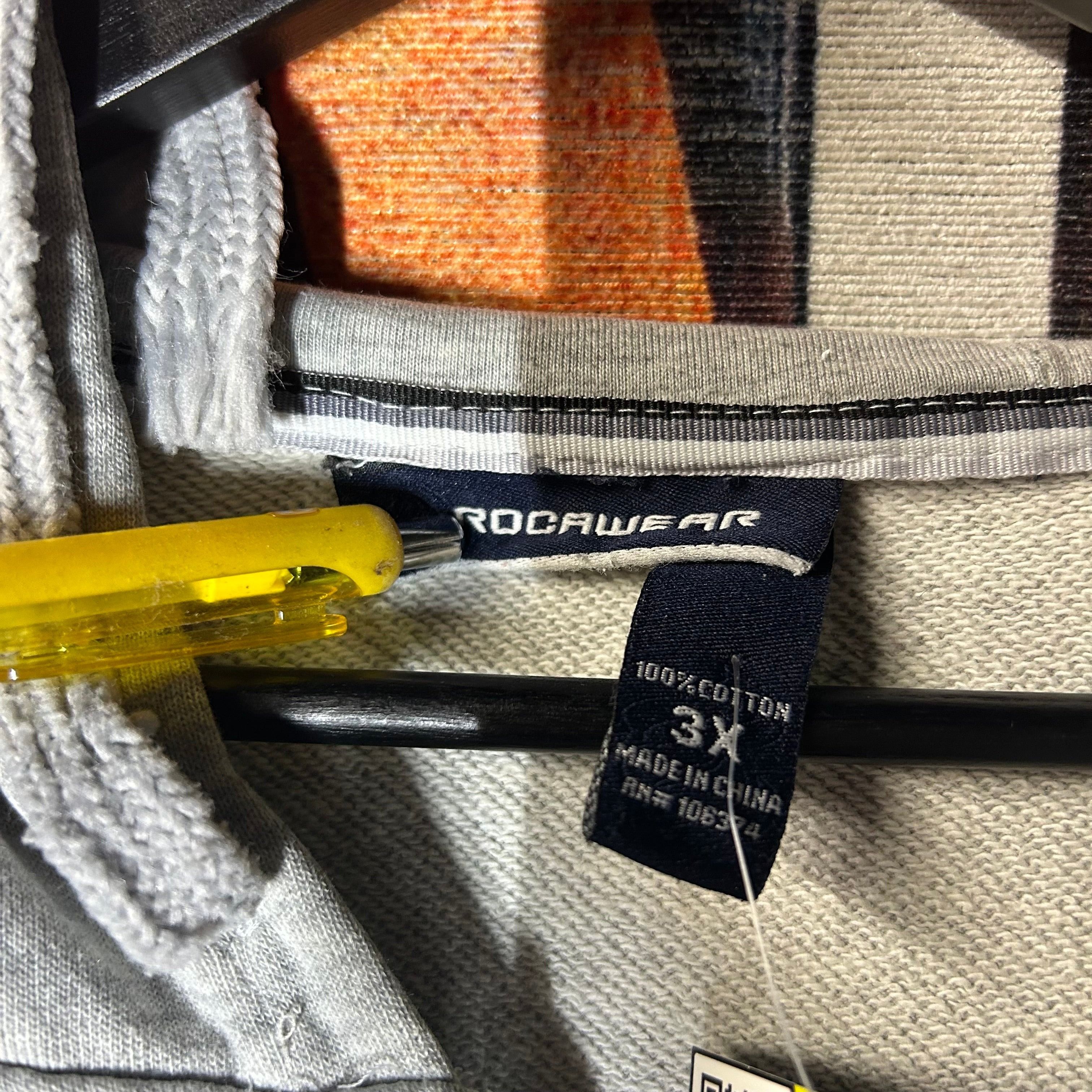 Rocawear Y2K Rocawear Striped Logo Zip Up Hoodie Size 3XL Size US XXL / EU 58 / 5 - 3 Thumbnail