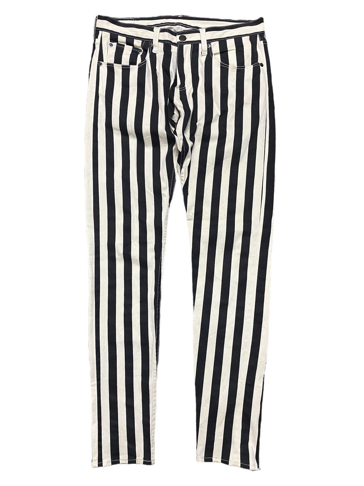 Japanese Brand × monkey time Monkey Time Stripes Skinny Pants Stretchable Size US 30 / EU 46 - 1 Thumbnail