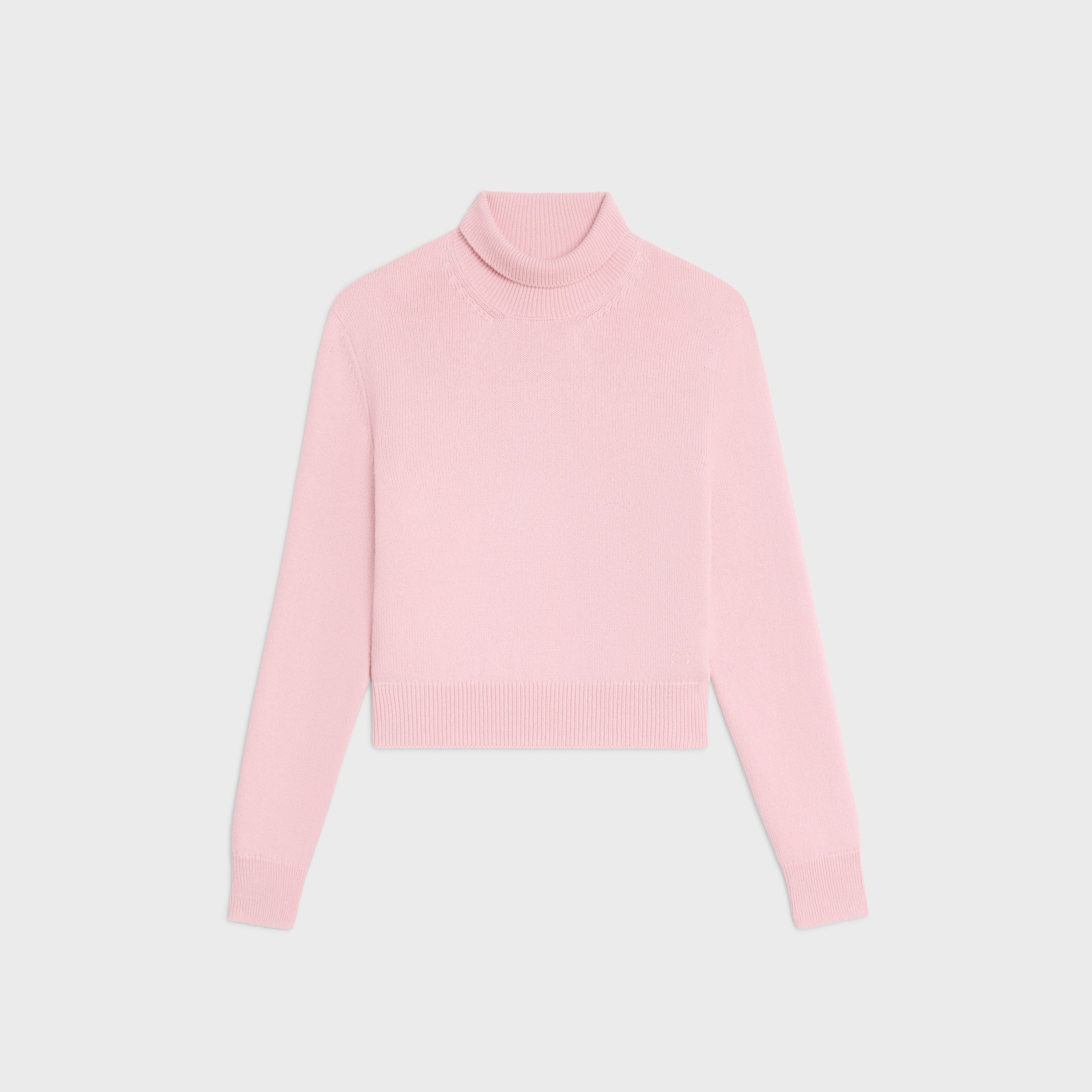 Celine turtleneck sweater in scottish cashmere light pink Size XXL / US 16-18 / IT 52-54 - 1 Thumbnail