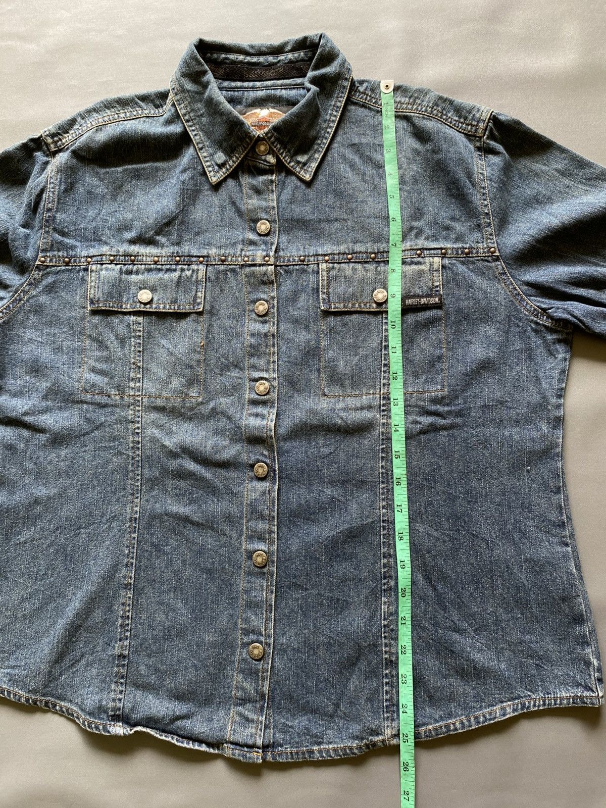 Harley Davidson Harley Davidson Studded Denim Shirt Size XL / US 12-14 / IT 48-50 - 14 Thumbnail