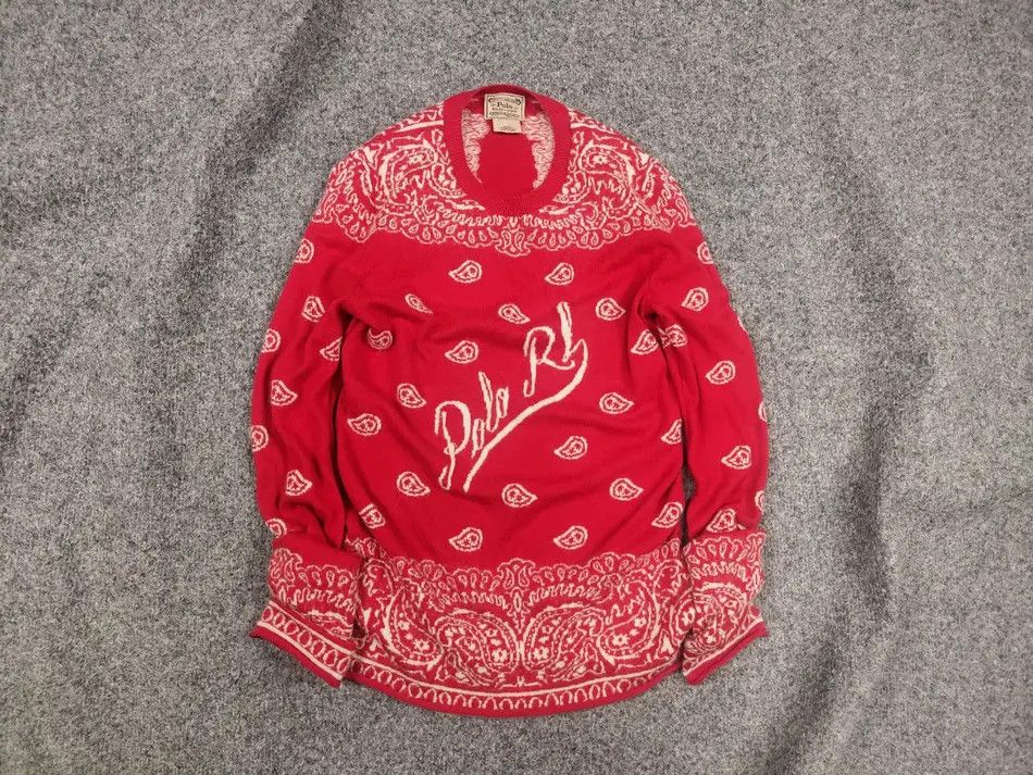 Polo Ralph Lauren Polo Ralph Lauren Paisley Knit Wool Blend Pullover Sweater Size S / US 4 / IT 40 - 1 Thumbnail