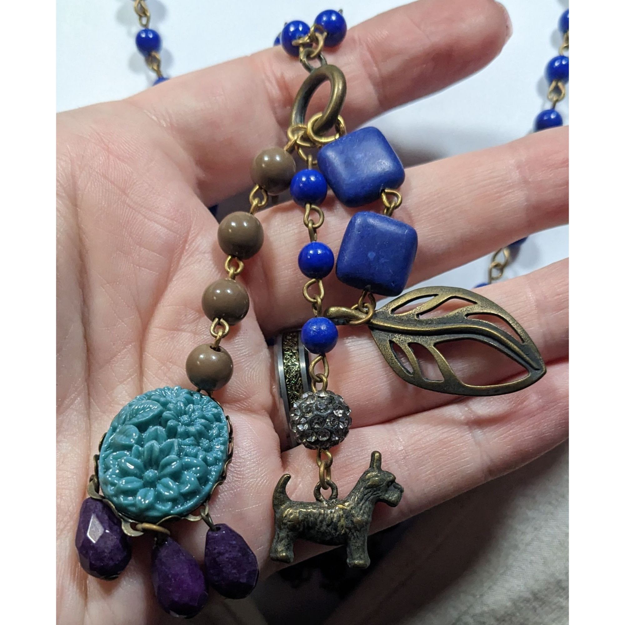 Other Vintage David Aubrey Blue Tassel Charm Necklace Size ONE SIZE - 6 Thumbnail