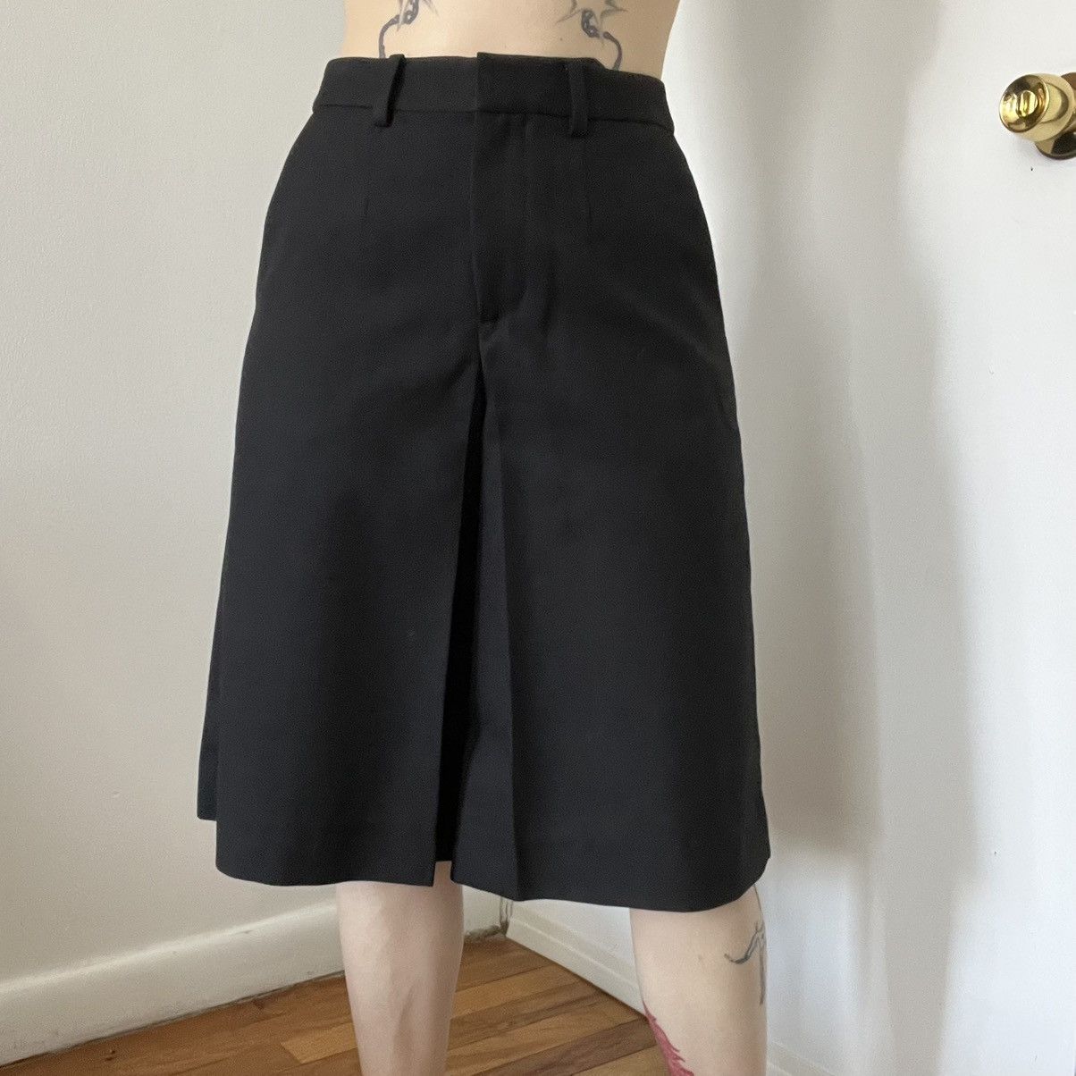 Shushu/Tong SHUSHU/TONG Black wide leg Shorts Size 27" / US 4 / IT 40 - 3 Thumbnail
