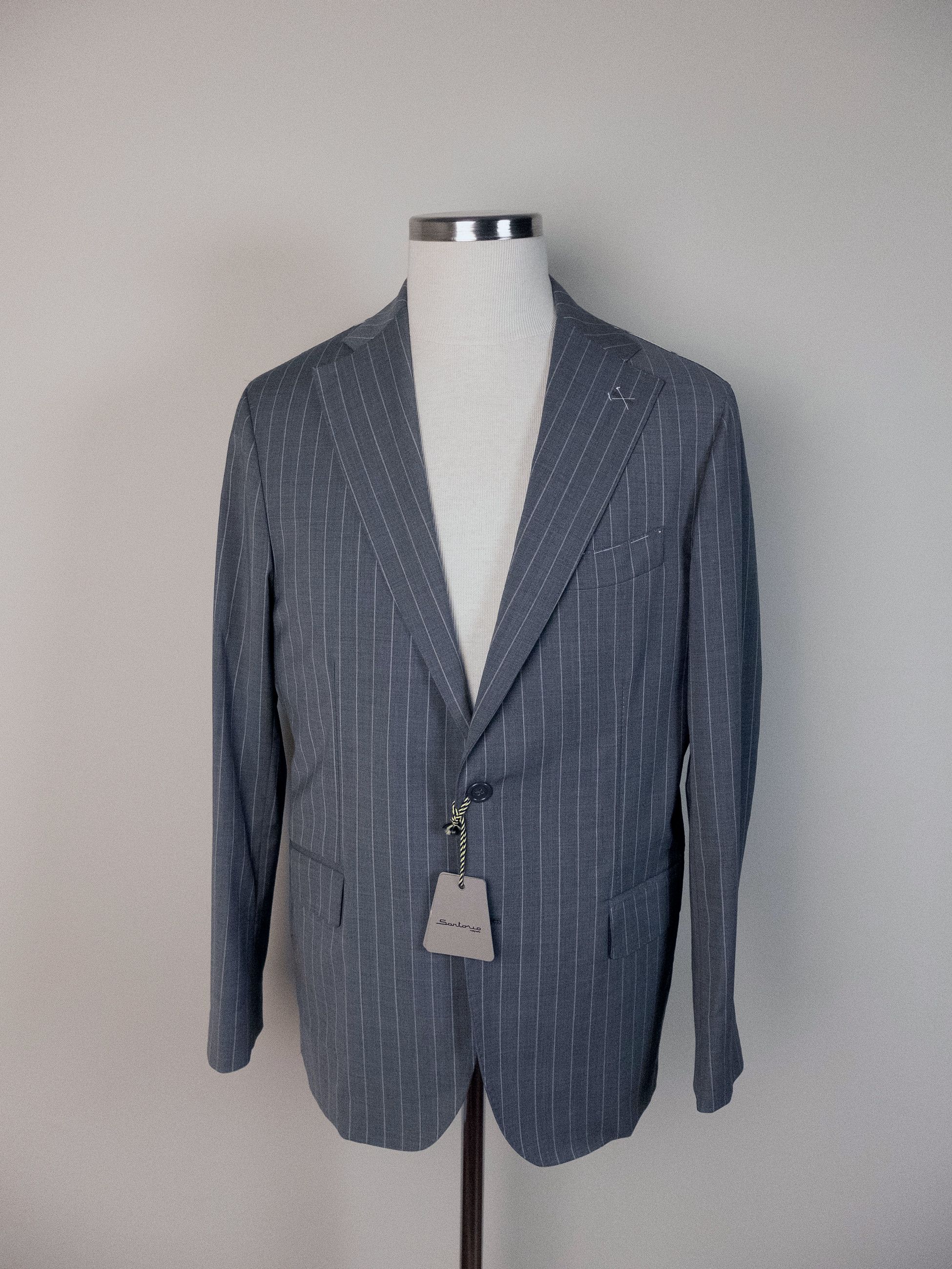SARTORIO SARTORIO Napoli by Kiton gray striped wool suit 42R Size 42R - 1 Thumbnail