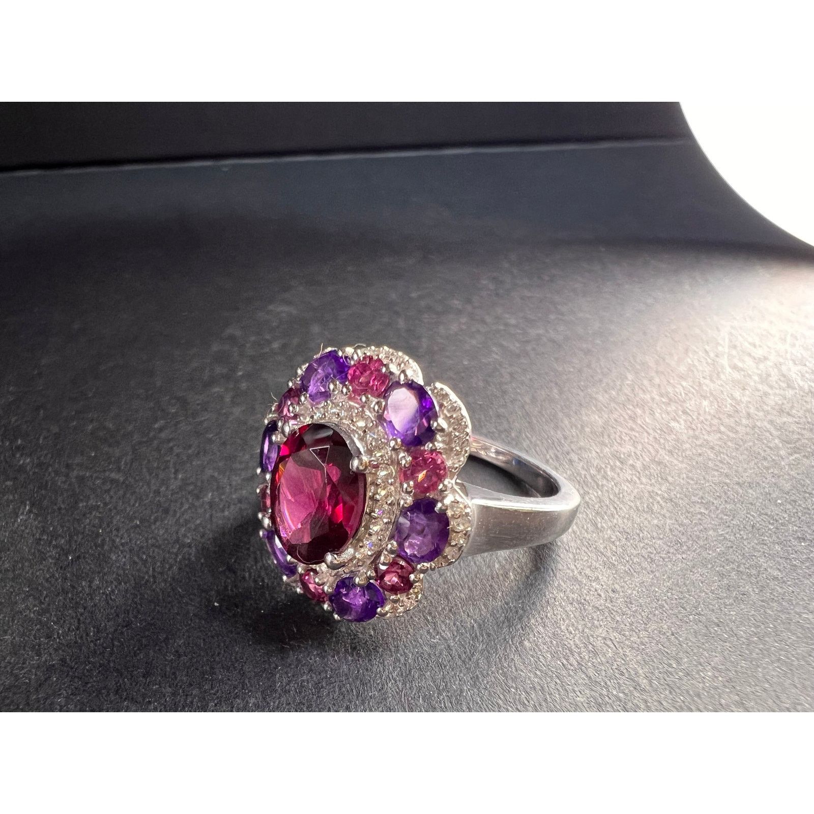 Other NEW rhodolite garnet and amethyst ring in 925 silver size 7 Size ONE SIZE - 2 Thumbnail