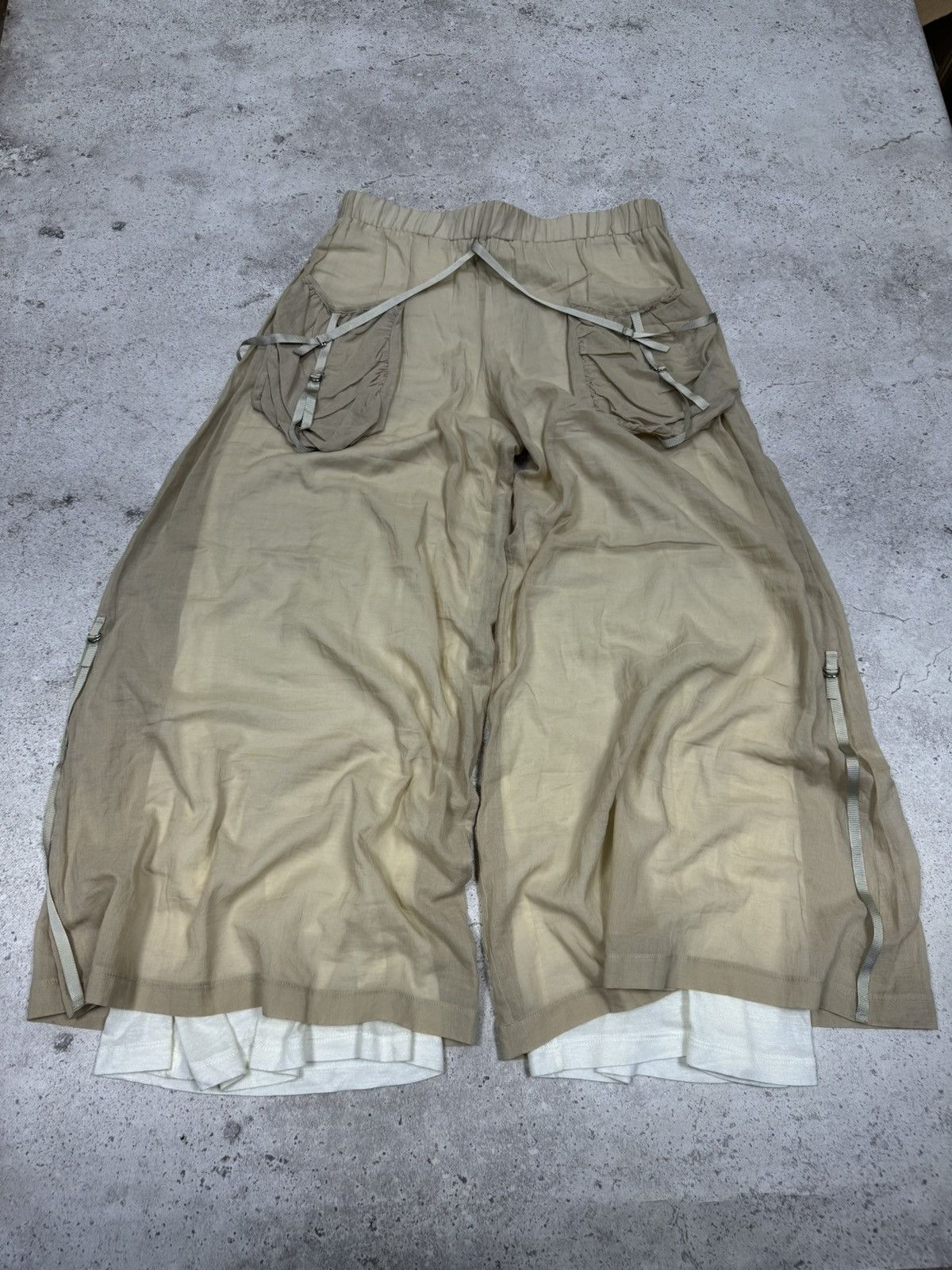 If Six Was Nine × Japanese Brand × Yohji Yamamoto Vintage Bandage Two-layer Yohji Yamamoto Style Pants Size US 31 - 2 Thumbnail