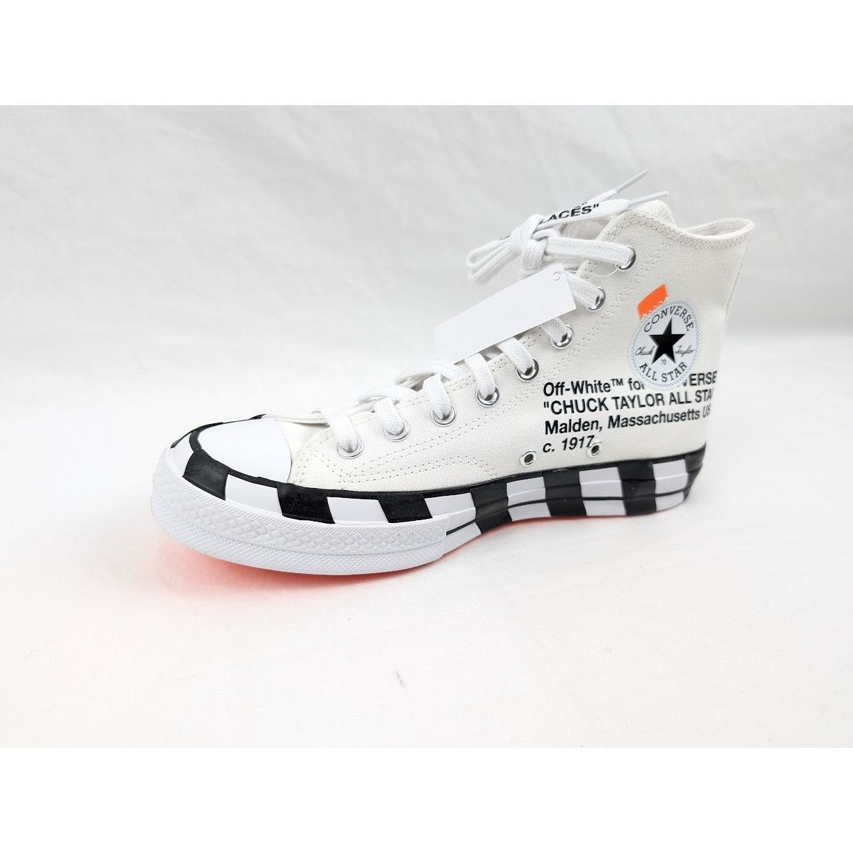 Converse × Off-White o1rshd1 DUP / Unisex Chuck 70 Hi-Top Sneakers in White/Cone Size US 8 / EU 41 - 8 Thumbnail