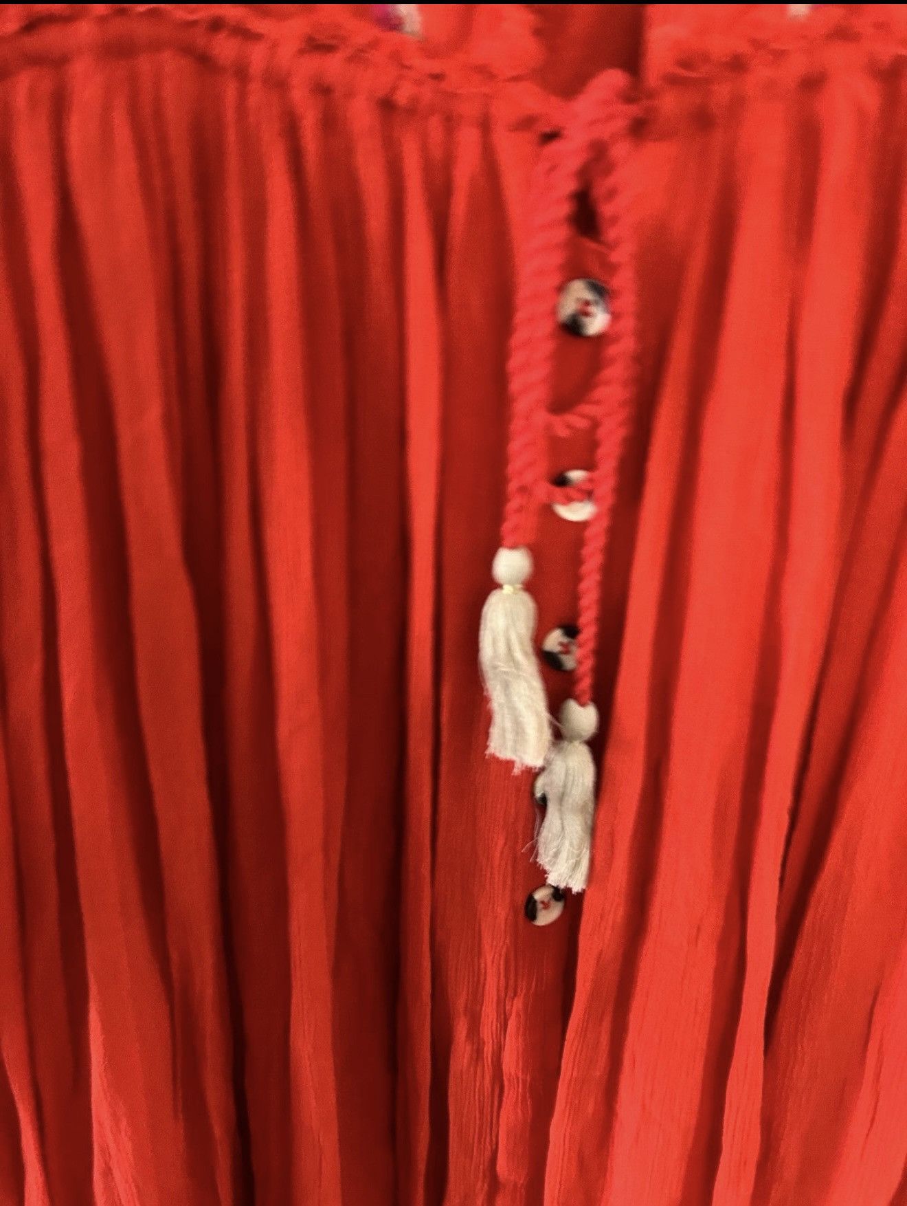 Free People FREE PEOPLE WILL WAIT FOR YOU BALI RED EMBROIDERED DRESS Size S / US 4 / IT 40 - 5 Thumbnail