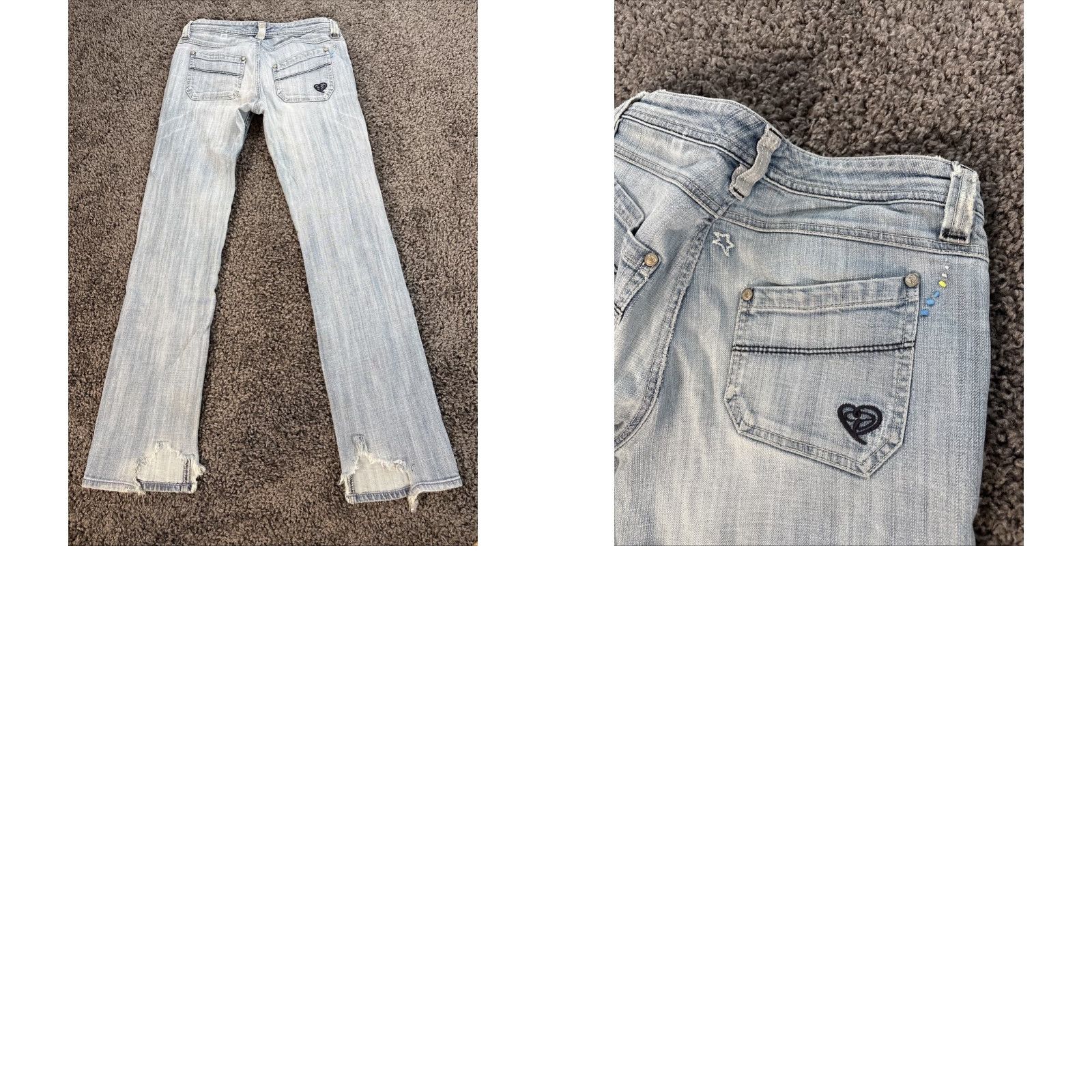 Jessica Simpson VINTAGE Jessica Simpson Jeans Women 30x31 Jeans Distressed 90s Low Rise Straight Blue Womens Regular 90s Size 30" / US 8 / IT 44 - 8 Thumbnail