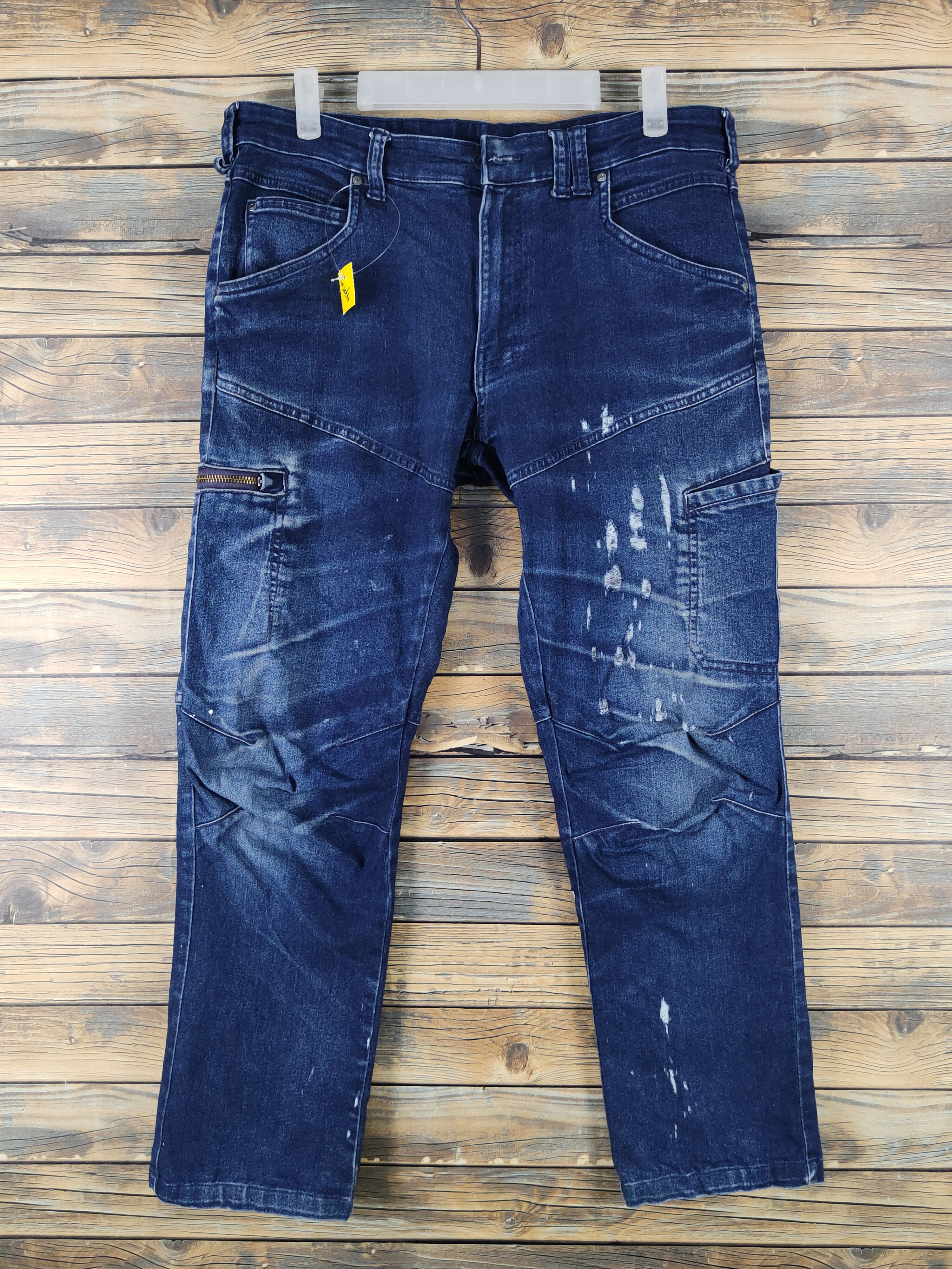 FieldCore Dark Blue Distressed Ripped denim Jeans #W2064
