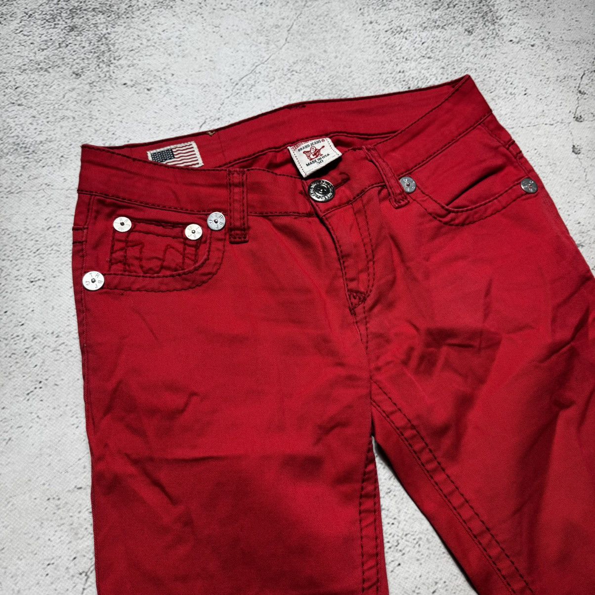 True Religion 🔥rare🔥true religion billy red jeans avant garde y2k Size 30" / US 8 / IT 44 - 8 Thumbnail