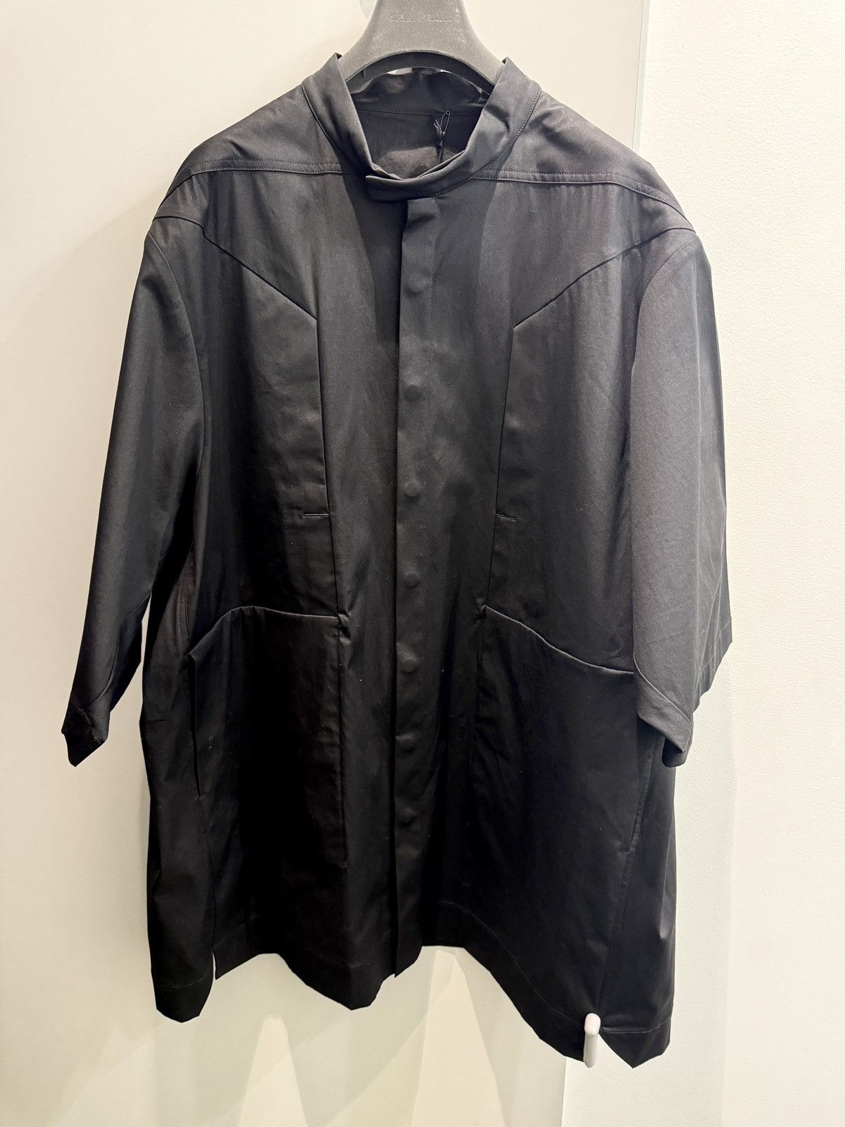 image of Last Size Rick Owens Men’S Magnum Camicia Black Shirt It 54, Men's