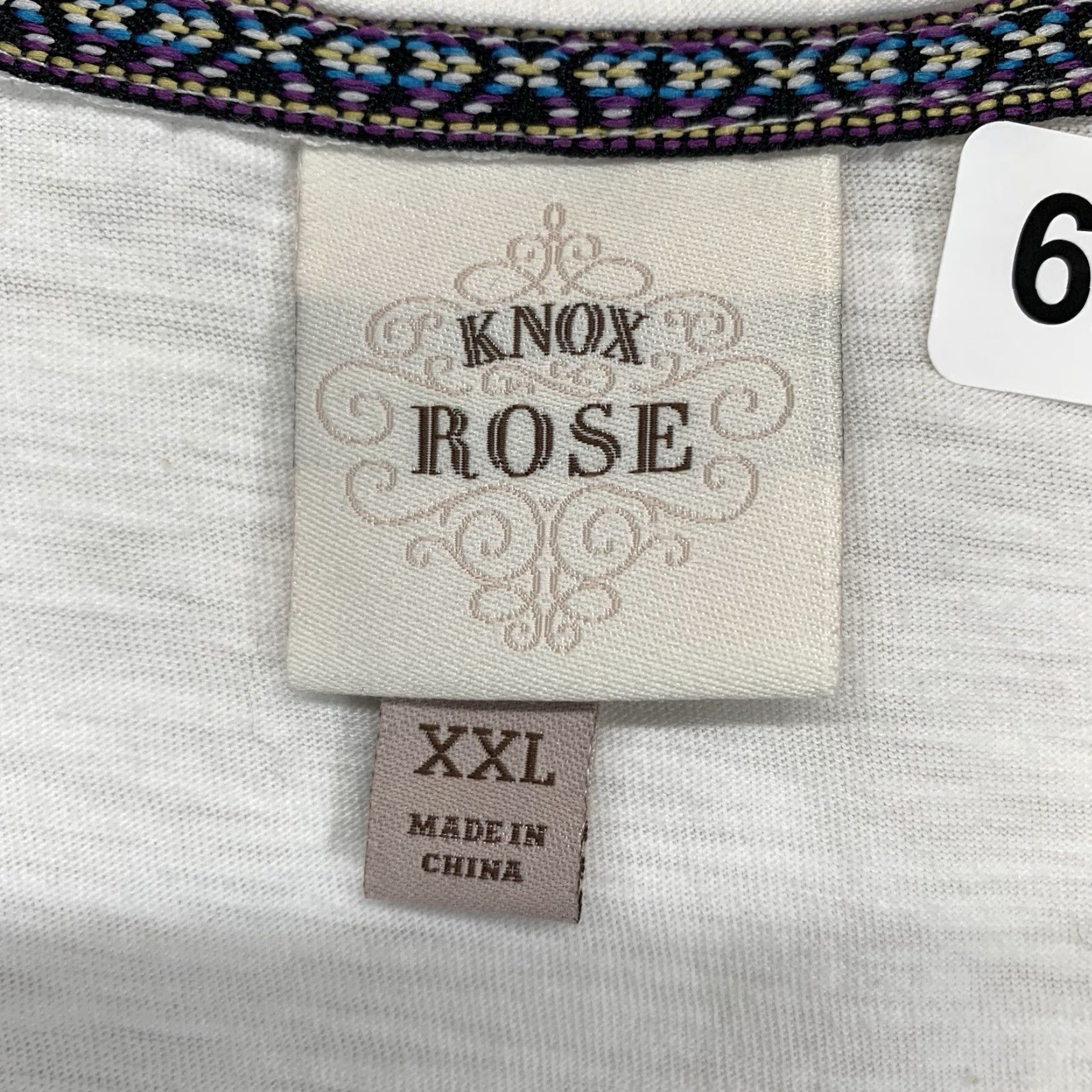 Vintage VINTAGE Knox Rose Women's Blouse 2XL Short Sleeve Floral Embroidered Bohemian Cotton Modal Sheer All Seasons Size XXL / US 16-18 / IT 52-54 - 5 Thumbnail