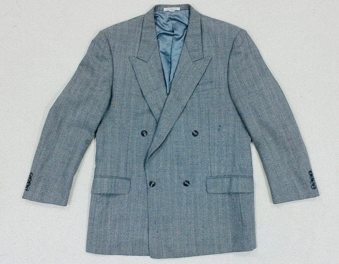 Givenchy GIVENCHY Monsieur Wool Double-Breasted Gray Blazer Jacket Size US M / EU 48-50 / 2 - 4 Thumbnail