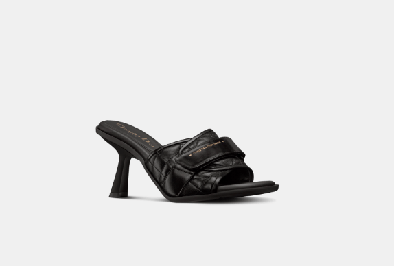 image of Dior O1Bcso1Str0224 Heel Shoesed Slide In Black, Women's (Size 5)