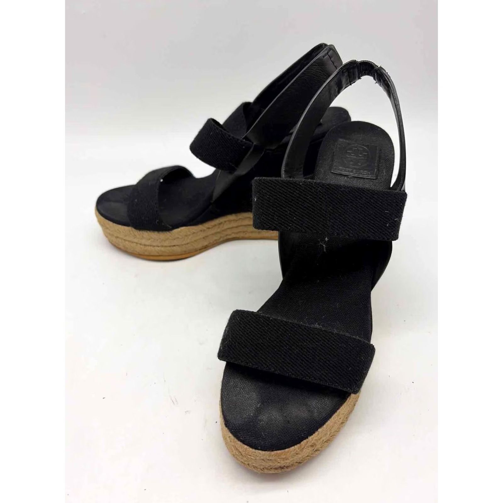 Tory Burch Tory Burch Black Size 6.5 Wedge Heels Size US 7 / IT 37 - 2 Thumbnail