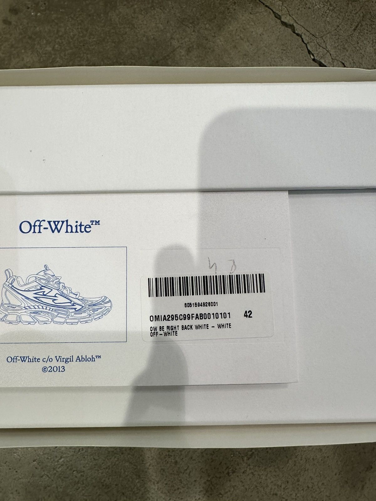 Off-White OFF-WHITE - Be Right Back Sneakers White Size US 9 / EU 42 - 10 Thumbnail