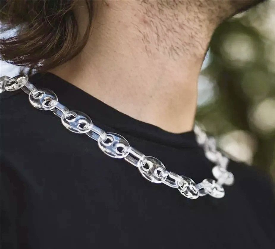Vintage Transparent Acrylic Chain Necklace Size ONE SIZE - 1 Thumbnail