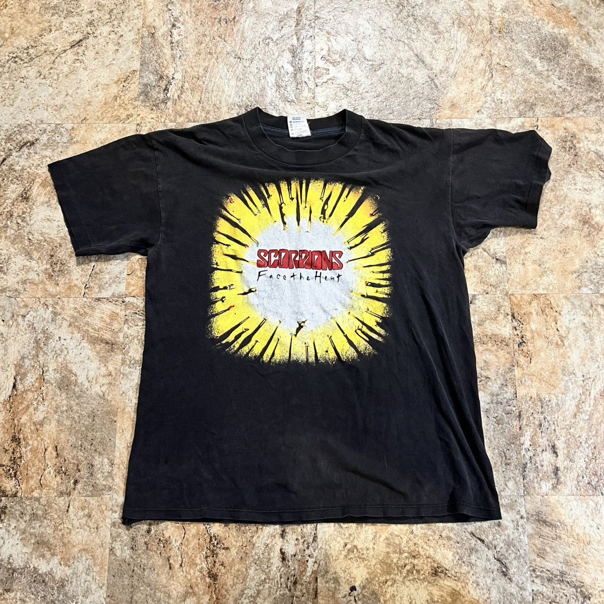 Band Tees × Vintage Scorpions Face The Heat Tee Size US S / EU 44-46 / 1 - 1 Thumbnail