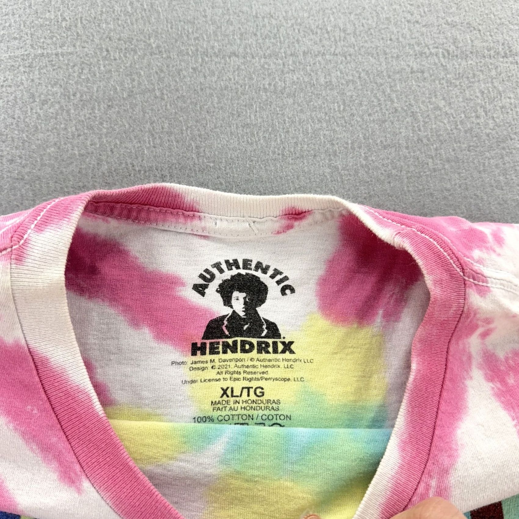 Vintage VINTAGE Hendrix Freedom Shirt Mens XL Tie Dye Atlanta Pop Festival 1970 Band Tee Size US XL / EU 56 / 4 - 2 Thumbnail