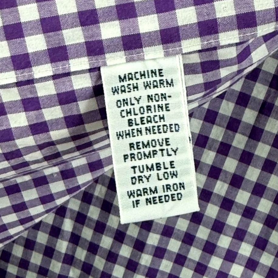 Polo Ralph Lauren VINTAGE Polo Ralph Lauren Oxford Shirt Purple Gingham Check Men 3XLT Tall Classic Pony Size US XXL / EU 58 / 5 - 8 Thumbnail