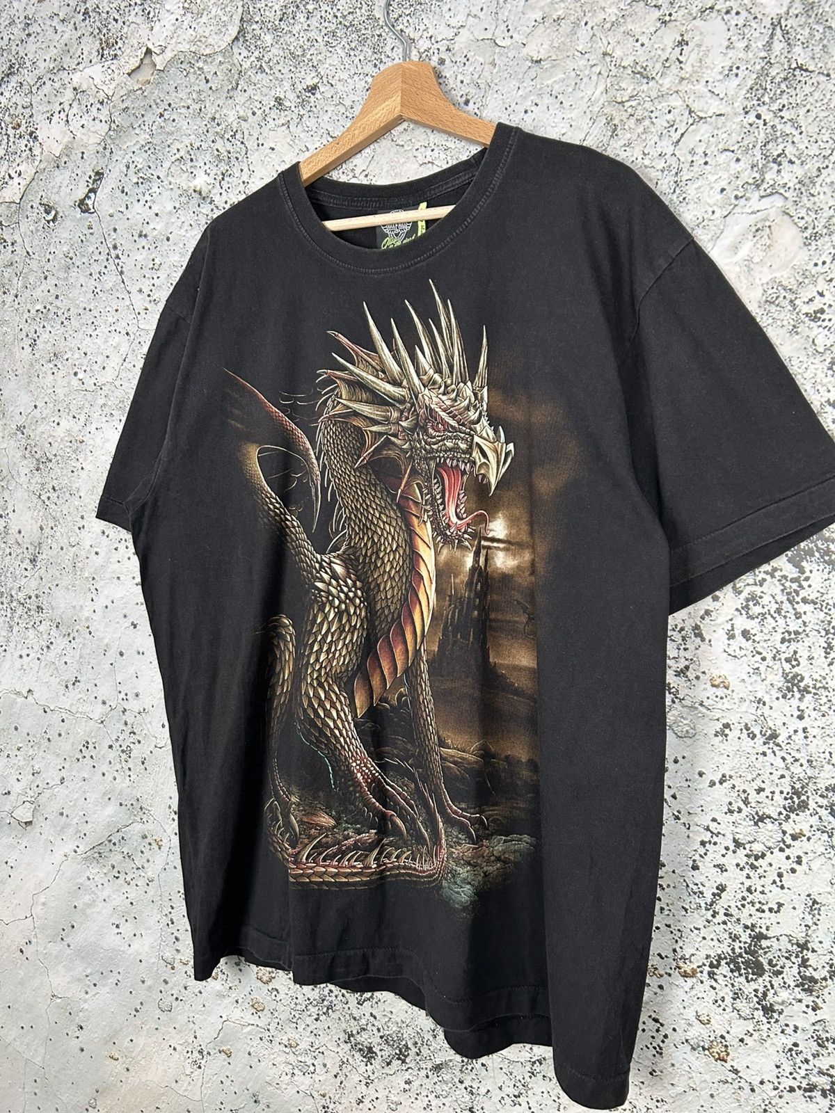 Vintage Vintage Dragon Graphic Tee Rock Punk Grunge Affliction Size US XL / EU 56 / 4 - 2 Thumbnail