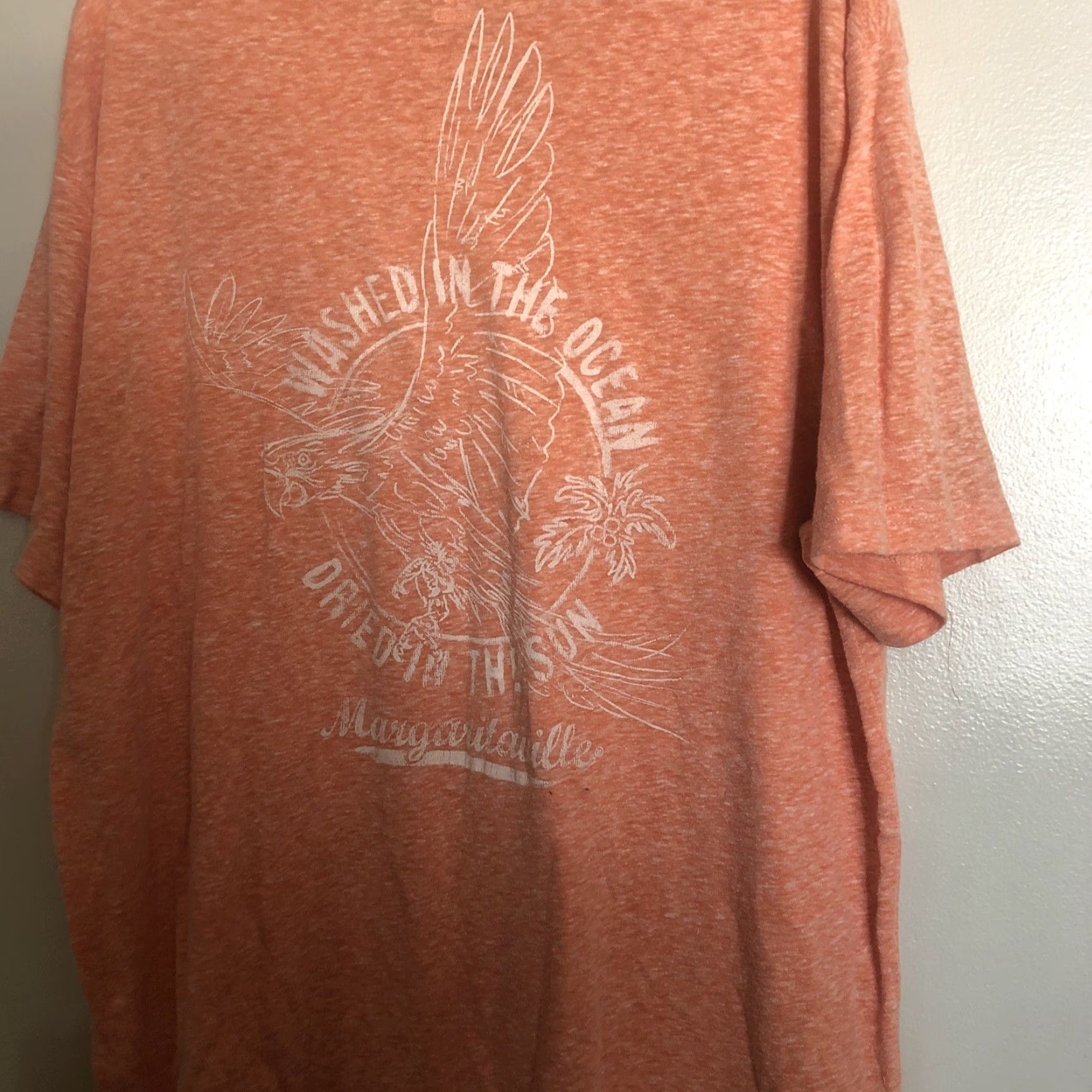 Vintage Margaritaville Shirt T-Shirt Women M Orange Short Sleeve Crew Neck Cotton Solid Casual Size M / US 6-8 / IT 42-44 - 4 Thumbnail