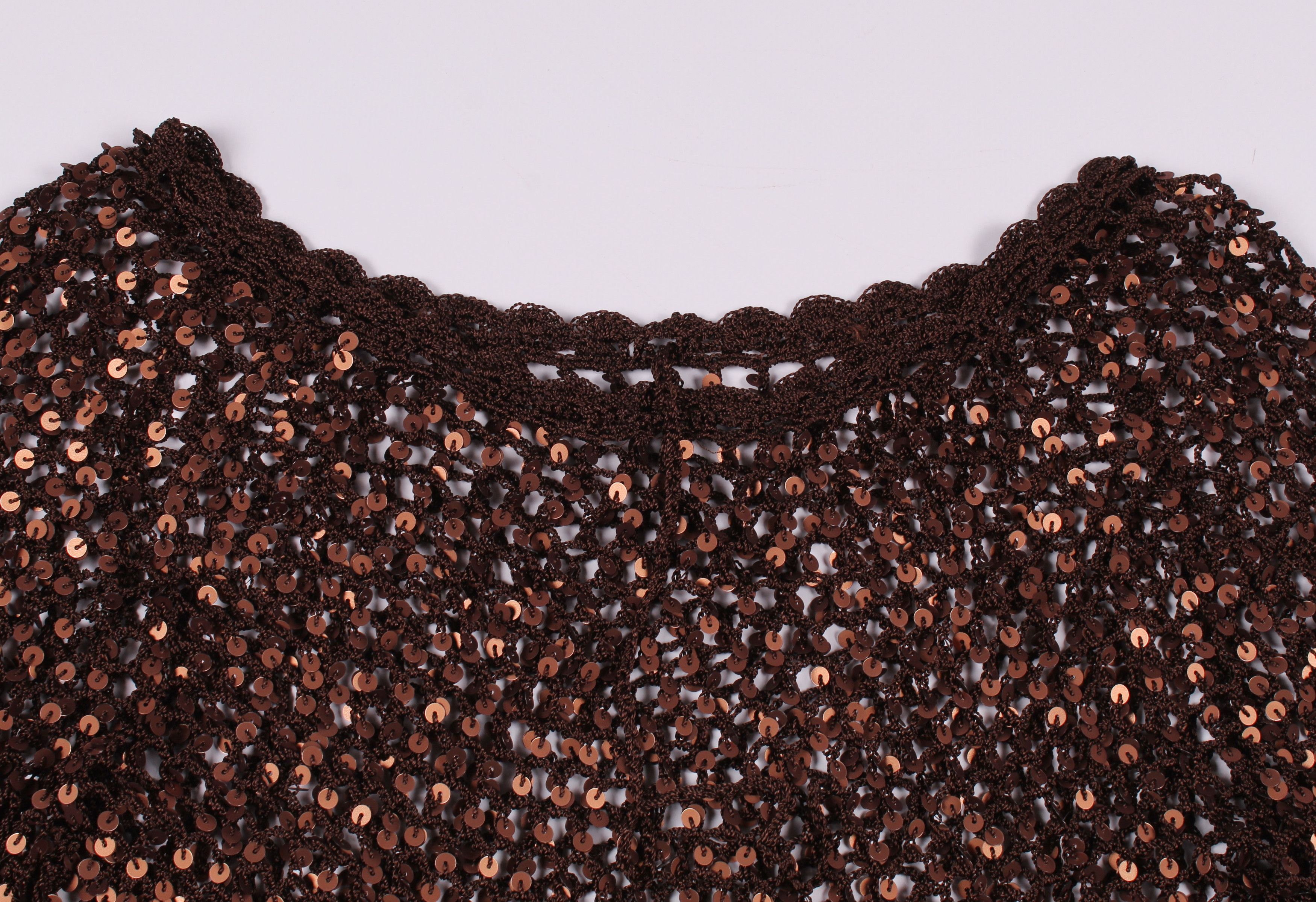 Vintage Vintage Y2K Cute Crochet Net Knit Sparkle Top Blouse Size S / US 4 / IT 40 - 5 Thumbnail