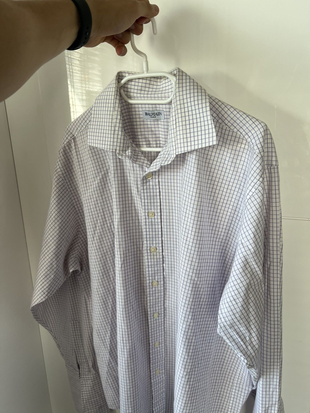 Balmain ‼️Vintage Balmain 80s Mens Cuffinks Luxury Paris Shirt‼️ Size US XXL / EU 58 / 5 - 4 Thumbnail