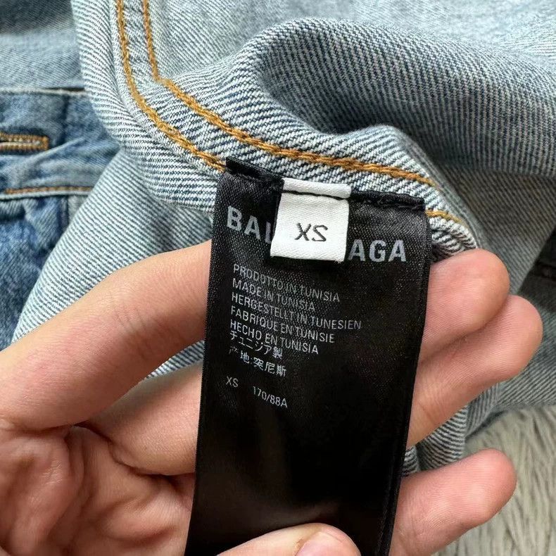 Balenciaga Balenciaga Denim Jacket Waterfall Design Size US XS / EU 42 / 0 - 6 Thumbnail