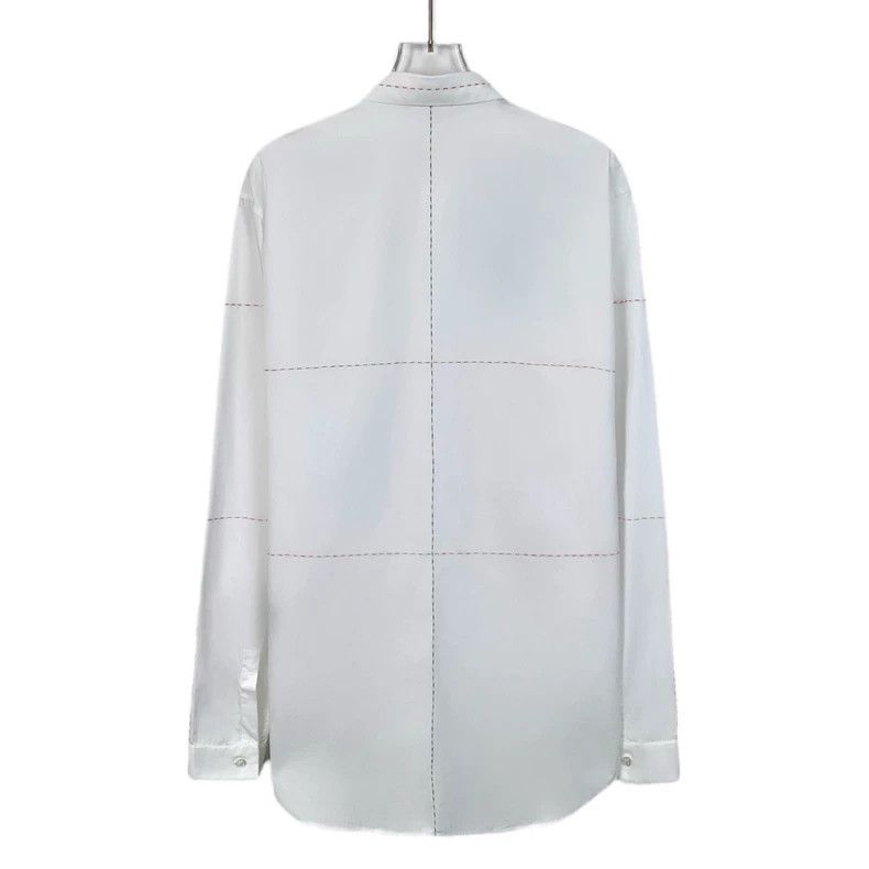 Dior Dior Size 39 White stitching cotton lapel long-sleeved shi Size US XXS / EU 40 - 2 Thumbnail