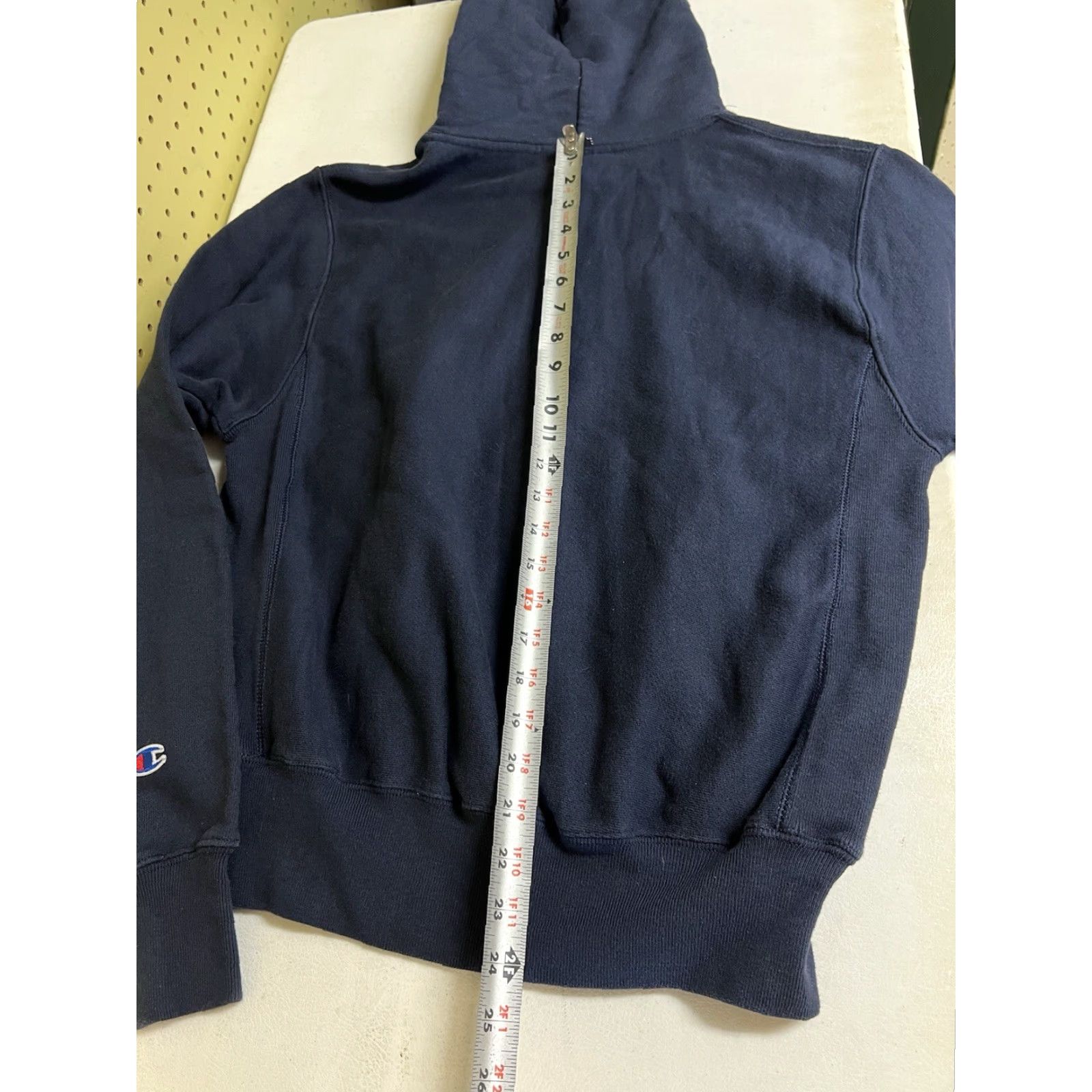 Champion Champion Hoodie Blue Reverse Weave Sweatshirt S Small Mens Pullover Heavy Reversible Cotton Blend Vintage No Size US S / EU 44-46 / 1 - 6 Thumbnail