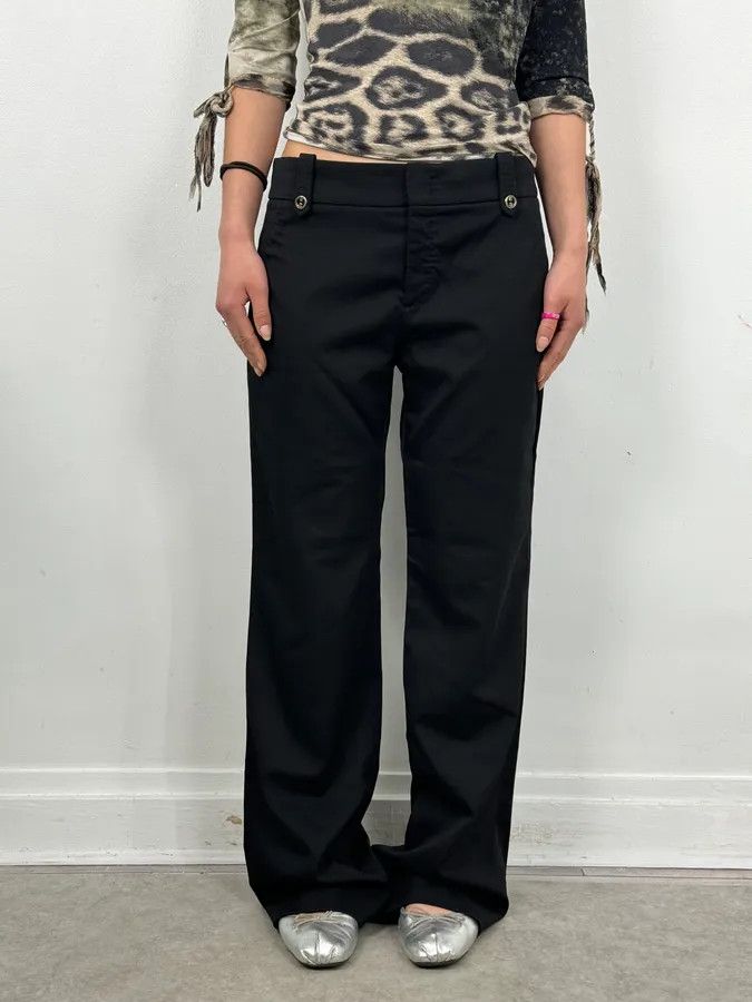 Gucci SS2006 Gucci Black Cotton Classy Pants by Frida Giannini Size 29" - 2 Thumbnail