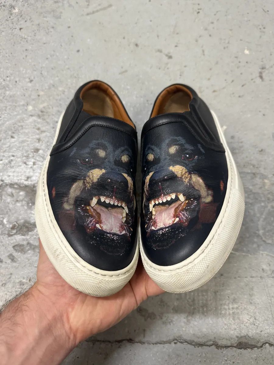 Givenchy Givenchy Rottweiler Dog Black Leather Slip On Shoes Size US 7 / EU 40 - 4 Thumbnail