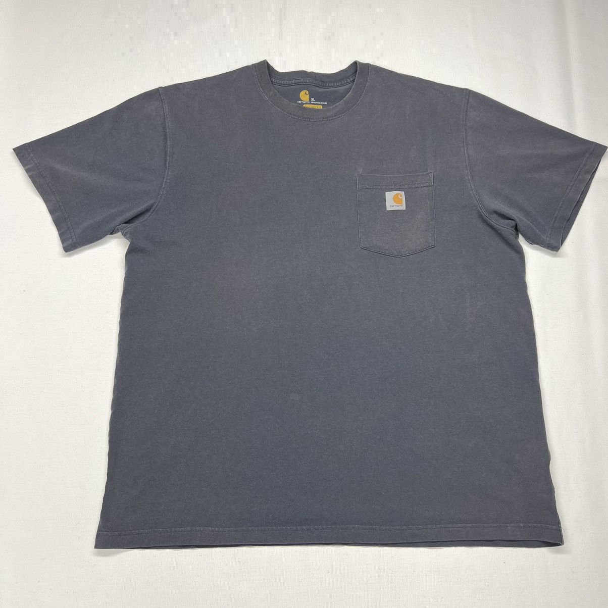Carhartt Carhartt Tee Shirt Grey Original Fit Chest Pocket Logo Size US XL / EU 56 / 4 - 1 Thumbnail