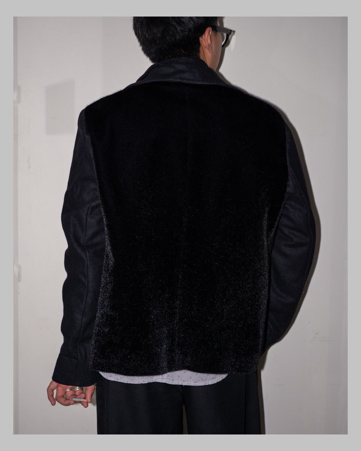 Emporio Armani Emporio Armani FW14 pony hair detachable collar crop jacket Size US L / EU 52-54 / 3 - 8 Thumbnail