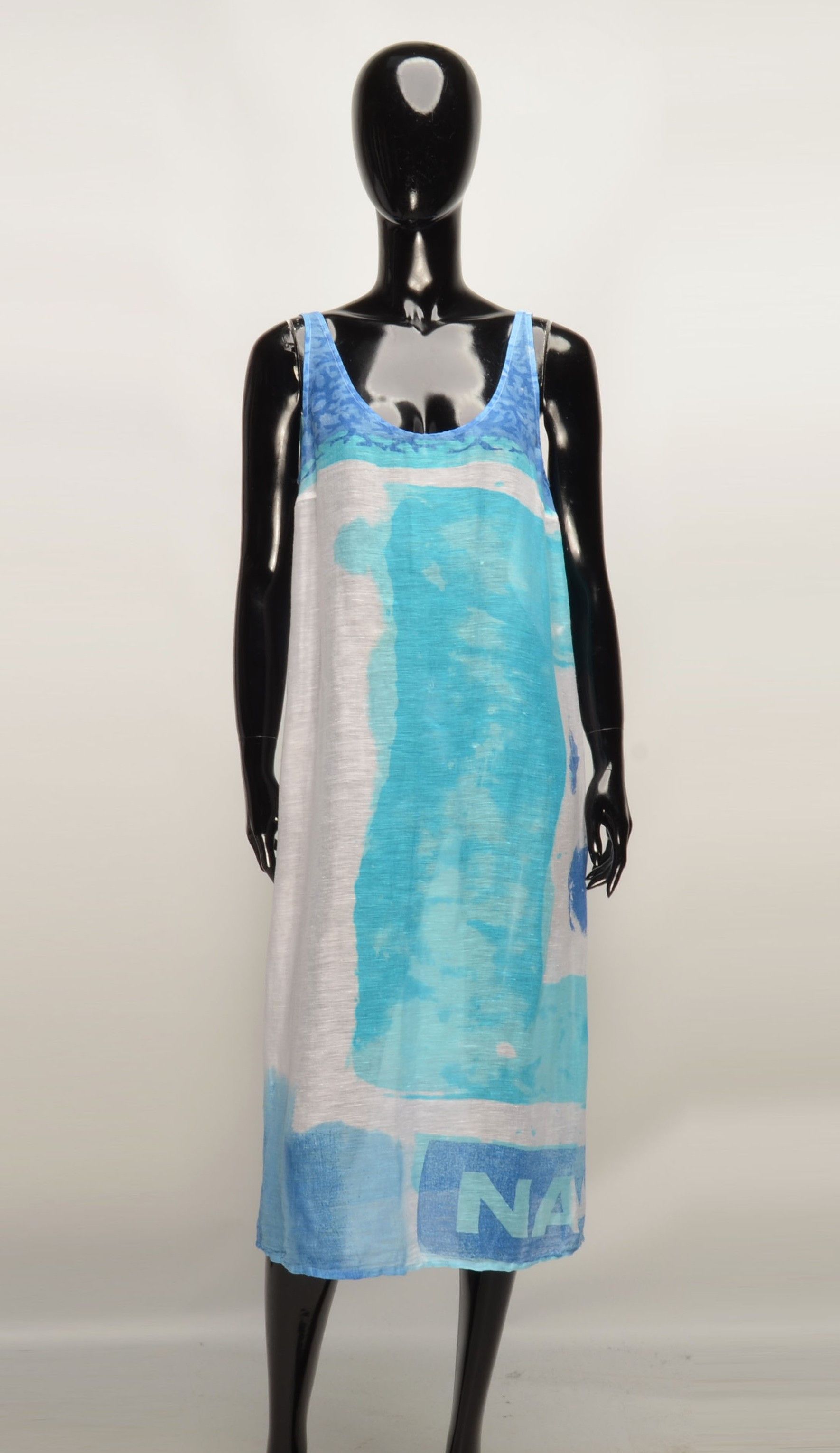 La Perla Vintage Aquasuit by La Perla Linen Midi Flared Beach Dress Size L / US 10 / IT 46 - 1 Thumbnail