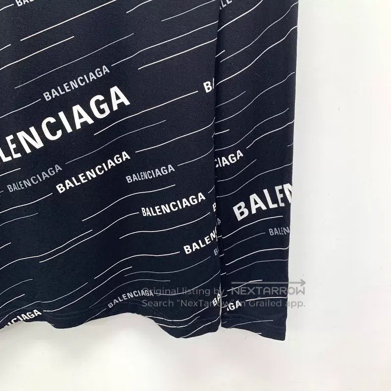 Balenciaga Balenciaga Black Line Logo Letter Print Long Sleeve Knit T Size US M / EU 48-50 / 2 - 4 Thumbnail