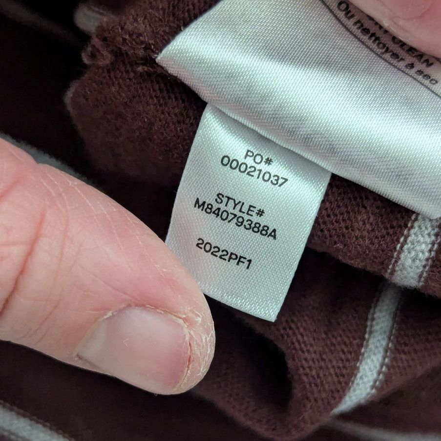 Vince Vince Fine Stripe Slub Cotton Hoodie Brown Gray Maroon XL Size US XL / EU 56 / 4 - 4 Thumbnail