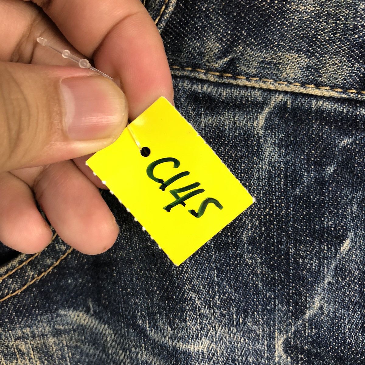 Tornado Mart DL Tornado Mart Blue Distressed Denim Pants #C145 Size US 33 - 11 Thumbnail