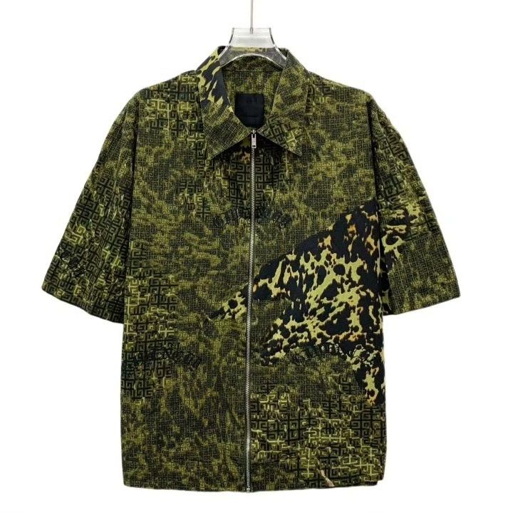 Givenchy Givenchy Green Logo Cotton Short-Sleeve Shirt Size US XS / EU 42 / 0 - 1 Thumbnail