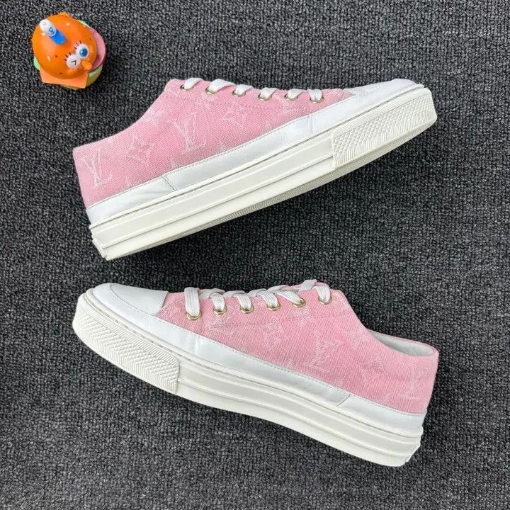 Louis Vuitton Louis Vuitton Pink Stellar Canvas Sneakers -2508 Size US 6 / IT 36 - 6 Thumbnail