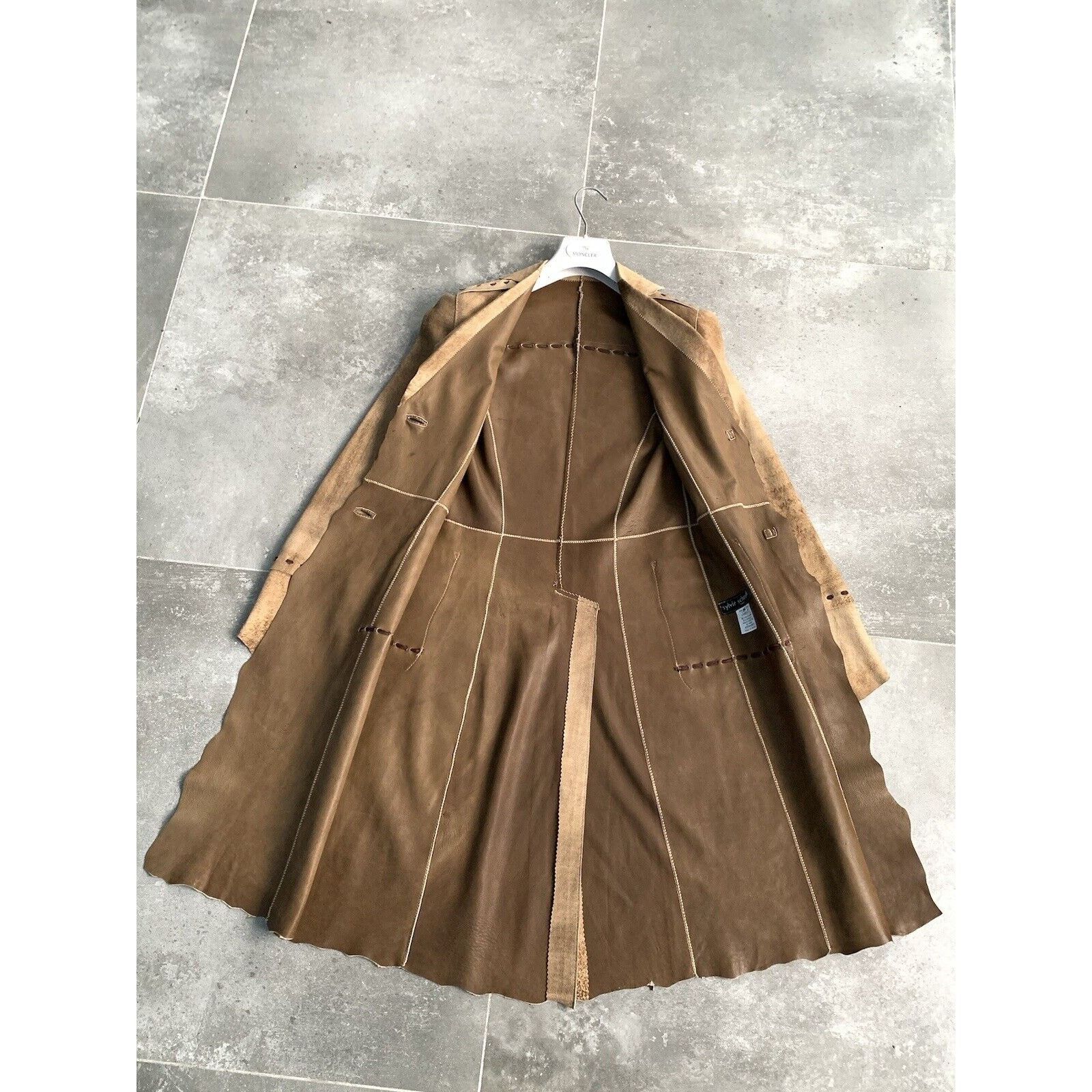 Other × Vintage SYLVIE SCHIMMEL Lamb Leather Trench Coat Jacket EU 36 US 4 Size S / US 4 / IT 40 - 18 Thumbnail