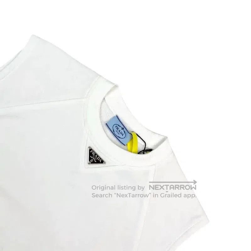Prada Prada White Cotton Women's T-Shirt Size S. Size S / US 4 / IT 40 - 3 Thumbnail