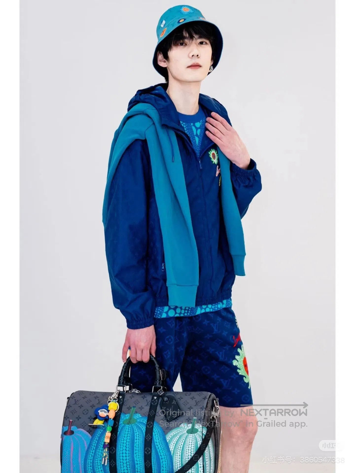 Louis Vuitton LV x Kusama Blue Logo Knit Shorts. Size 37" - 8 Thumbnail