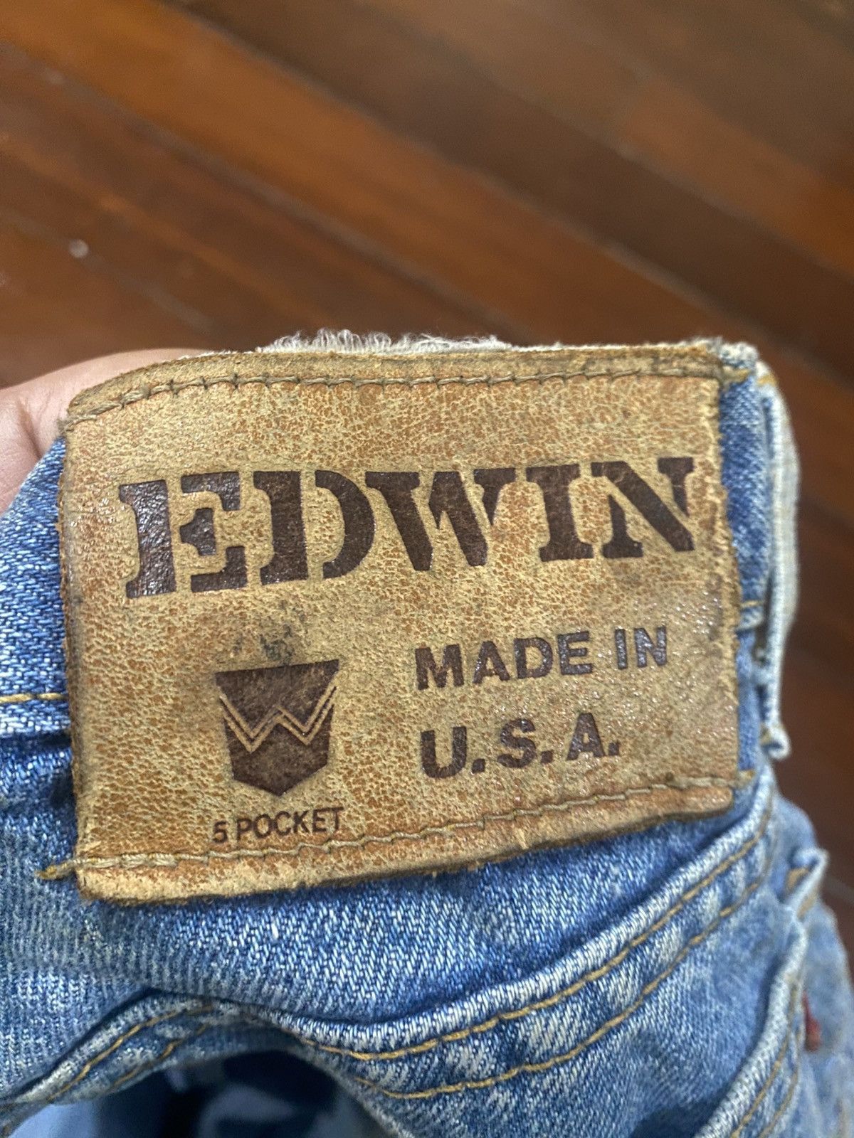 Edwin Vintage 80s Edwin made in USA Western baggy cropped Jeans Size US 27 - 14 Thumbnail